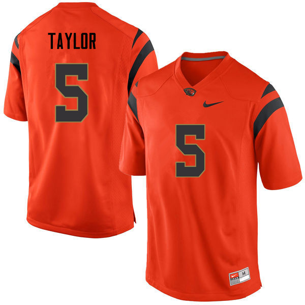 Youth Oregon State Beavers #5 Kolby Taylor College Football Jerseys Sale-Orange - Click Image to Close